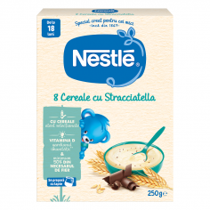 Nestle 8 Cereale cu Stracciatella, 250gr, + 18 luni