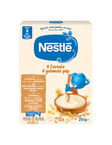 Nestle 8 Cereale Bifidus, 250g, + 8 luni - CEREALE-BISCUITI - NESTLE