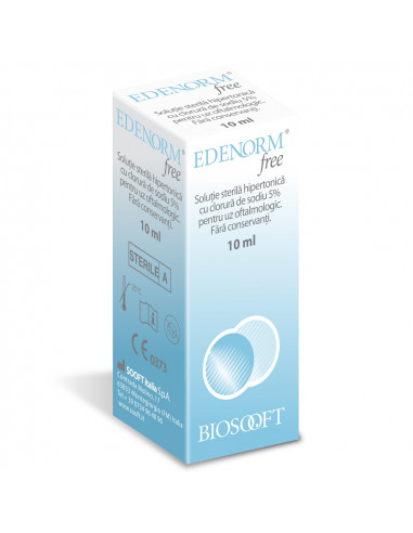Edenorm Free 5% solutie oftalmica hipertonica, 10 ml, BioSooft Italia - AFECTIUNI-ALE-OCHILOR - BIOSOOFT
