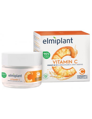 Cremă de zi iluminatoare si anti-ageing Vitamin C, 50 ml, Elmiplant -  - SARANTIS SA