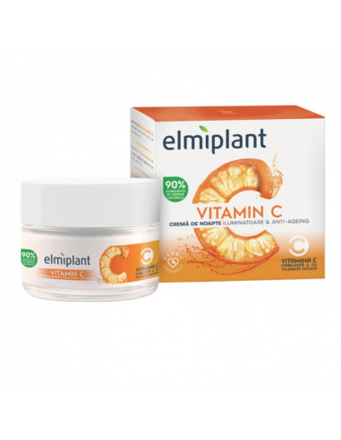 Cremă de noapte iluminatoare si anti-ageing Vitamin C, 50 ml, Elmiplant -  - SARANTIS SA