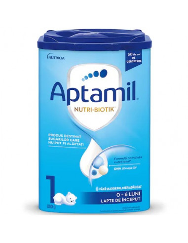Lapte praf Aptamil 1, 0-6 luni, 800g - FORMULE-LAPTE - APTAMIL