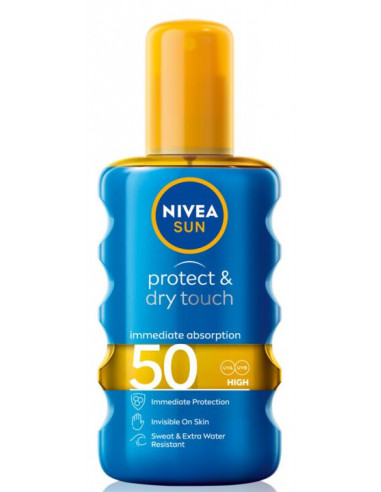 Nivea Sun Ulei Spray Dry Touch SPF 50, 200 ml - PROTECTIE-SOLARA-ADULTI - NIVEA