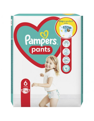 Scutece Pampers chilotei, NR 6, 15+ kg, 19 bucati - MAMA-SI-COPILUL - PAMPERS