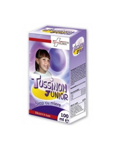 Tussinon Junior sirop cu iederă și miere , 100 ml, FarmaClass - TUSE-GRIPA - FARMACLASS