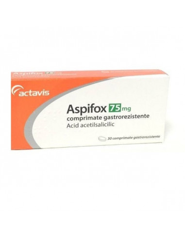 Aspifox 75mg, 30 comprimate,  Actavis - AFECTIUNI-CARDIOVASCULARE - ACTAVIS GROUP HF