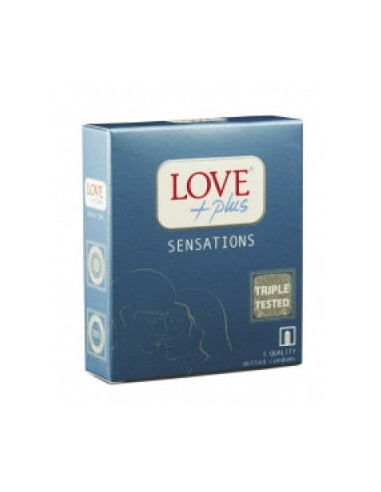 Prezervative Love Plus Sensations, 3 bucati - PREZERVATIVE - LOVE PLUS