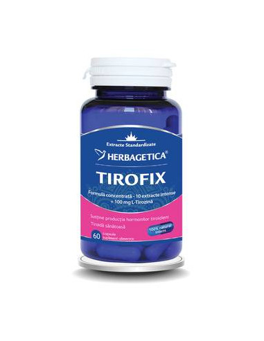 Tirofix Hypo, 60 capsule, Herbagetica - DEZECHILIBRE-HORMONALE - HERBAGETICA