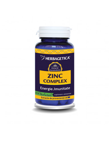 Zinc Complex, 30 capsule, Herbagetica - IMUNITATE - HERBAGETICA