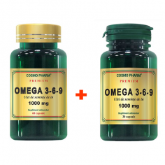 Cosmopharm Omega 3-6-9 Ulei seminte de in, 60 comprimate+30 comprimate Gratuit
