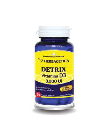 Detrix Vitamina D3 3000UI, 30 capsule, Herbagetica -  - HERBAGETICA