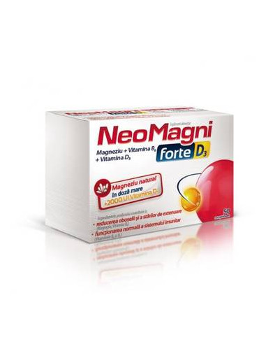 NeoMagni forte D3, 50 comprimate, Aflofarm - STRES-SI-SOMN - AFLOFARM