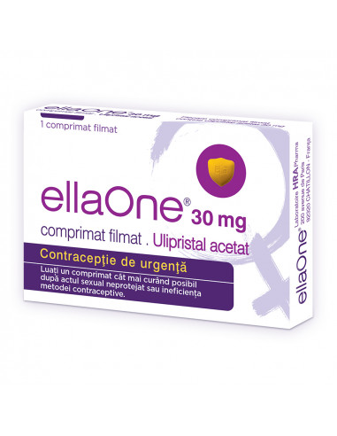 EllaOne 30mg, 1 comprimat, Hra Pharma - CONTRACEPTIE-DE-URGENTA - HRA PHARMA 