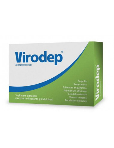 Virodep, 30 comprimate de supt, Dr. Phyto - DURERE-DE-GAT - DR. PHYTO