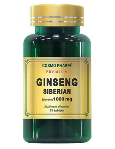 Cosmopharm Ginseng Siberian 1000 mg, 30 tablete - TONICE-GENERALE - COSMO PHARM