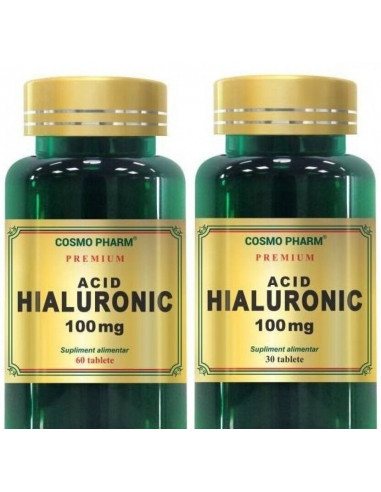Cosmopharm Acid Hialuronic 100mg, 60 comprimate +30 comprimate Gratuit - ARTICULATII-SI-SISTEM-OSOS - FARA