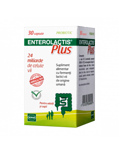 Enterolactis Plus, 30 capsule, Sofar -  - SOFAR FARMACEUTICI SRL
