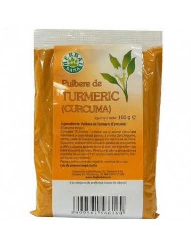 Pulbere de Turmeric, 100 g, Herbavit - PRODUSE-NATURISTE - FARA