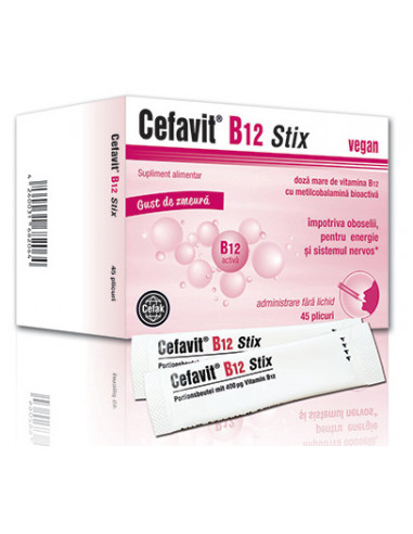 Cefavit B12 Stix, 45 plicuri -  - PLANTAMED 