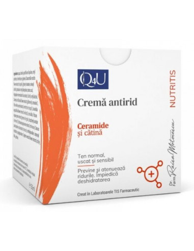 Crema antirid ceramide Q4U, 50ml,  TIS - ANTIRID - TIS FARMACEUTIC
