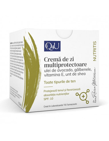 Crema de zi multiprotectoare, Q4U, 50 ml, Tis -  - TIS FARMACEUTIC