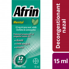 Afrin Mentol Spray nazal, 15 ml, Bayer - NAS-INFUNDAT - BAYER