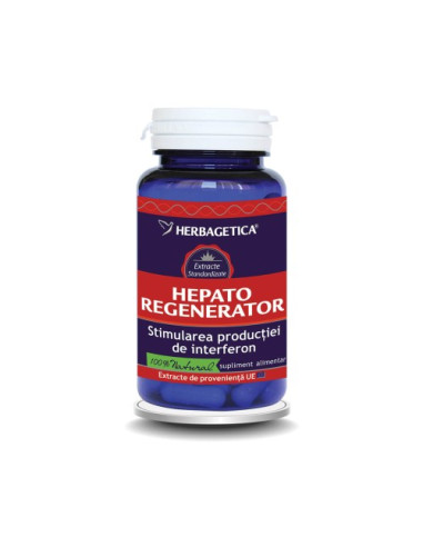 Hepato Regenerator, 60 capsule, Herbagetica - HEPATOPROTECTOARE - HERBAGETICA
