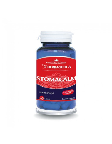 Stomacalm, 60 capsule, Herbagetica - STOMAC-SI-ACIDITATE - HERBAGETICA