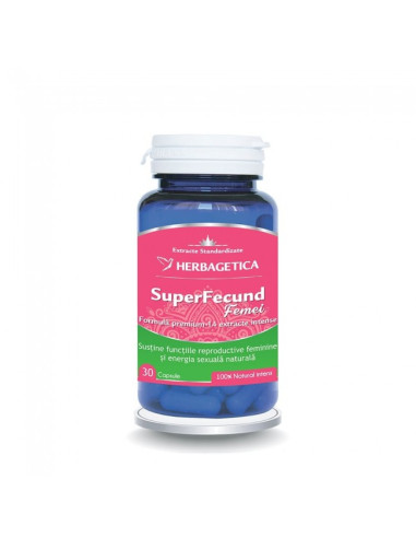 Superfecund femei, 30 capsule, Herbagetica - FERTILITATE - HERBAGETICA
