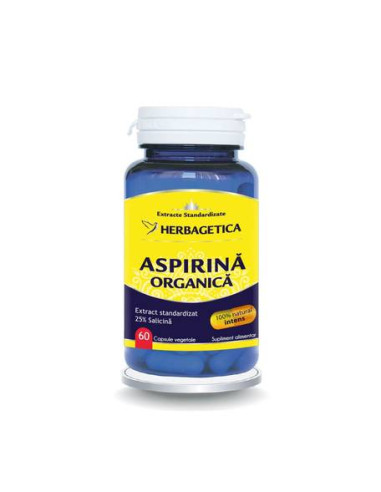 Aspirina Organica, 60 capsule, Herbagetica - DURERE-SI-FEBRA - HERBAGETICA