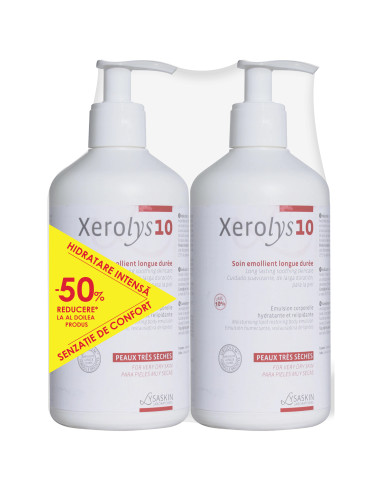 Emulsie Piele Uscata Xerolys 10 ,200ml 1+1-50% pentru al doilea produs, Lysaskin - CREME-HIDRATARE - ACM