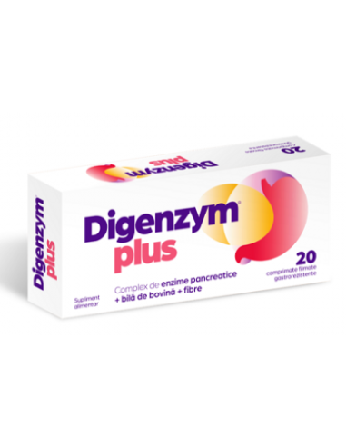 Digenzym Plus fara zahar, 20 tablete, Labormed - DIGESTIE-USOARA - ALVOGEN 