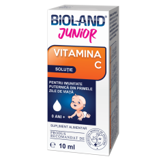 Vitamina C Junior Bioland, Picaturi solutie orala, 10 ml, Biofarm