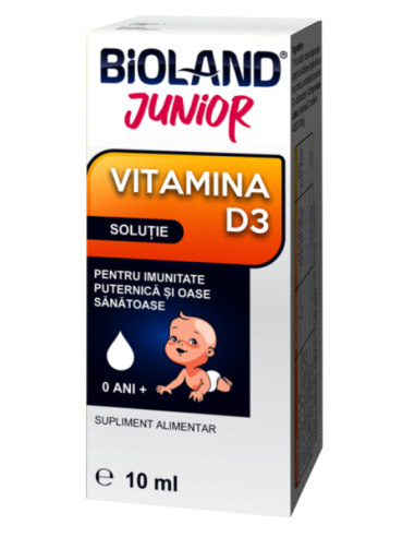 Vitamina D3 Junior Bioland, solutie, 10 ml, Biofarm - IMUNITATE-COPII - BIOFARM