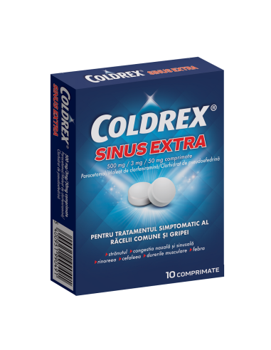 Coldrex Sinus Extra, 10 comprimate - RACEALA-GRIPA - GSK SRL OMEGA PHARMA