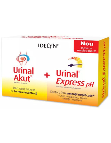 Urinal Akut, 10 tablete +Urinal Express, 6 plicuri, Walmark - INFECTII-URINARE - WALMARK
