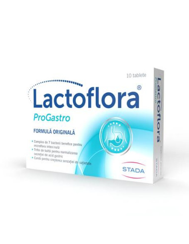 Lactoflora ProGastro, 10 tablete, Stada - STOMAC-SI-ACIDITATE - STADA M&D SRL