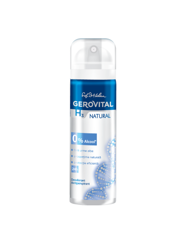 Deodorant antiperspirant H3 Classic Natural, 150 ml, Gerovital -  - GEROVITAL