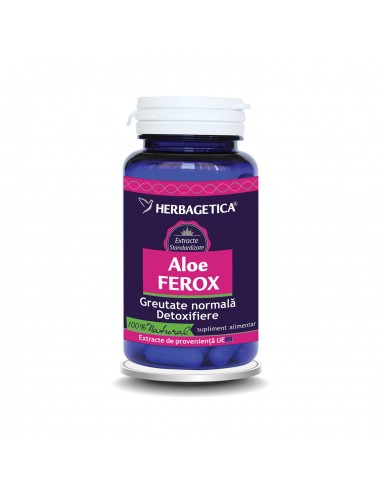 Aloe Ferox, 60 capsule, Herbagetica - PENTRU-SLABIT - HERBAGETICA