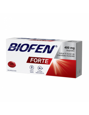 Biofen Forte 400 mg, 16 Capsule Moi, Biofarm - DURERE-SI-FEBRA - BIOFARM