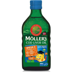 Moller's Cod Liver Oil Omega-3 tutti frutti, 250 ml
