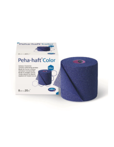 Bandaj elastic autoadeziv Peha-haft Color, albastru, 8cm x 20m, Hartmann - FESI-SI-BANDAJE-DE-FIXARE - HARTMANN
