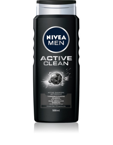 Nivea Men Gel de Dus Active Clean, 500 ml -  - NIVEA