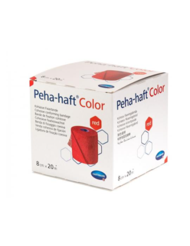 Bandaj elastic autoadeziv Peha-haft Color rosu, 8cm x 20m, Hartmann -  - HARTMANN