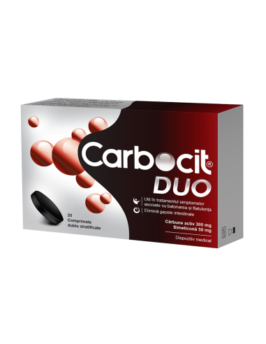 Carbocit DUO, 20 comprimate dublu stratificate, Biofarm - BALONARE - BIOFARM