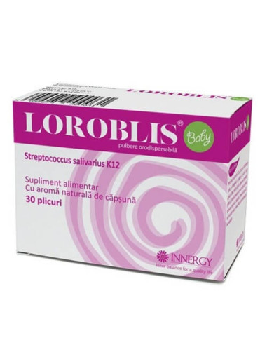 Loroblis Baby, pulbere orosolubila, 30 plicuri, Innergy - HERPES-AFTE-SI-LEZIUNI-BUCALE - INNER CHI NATURE SRL