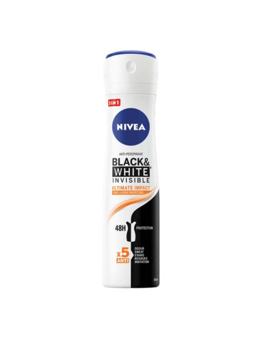 Nivea Deodorant spray Black & White Invisible Ultimate Impact, 150 ml - DEODORANTE-SI-ANTIPERSPIRANTE - NIVEA