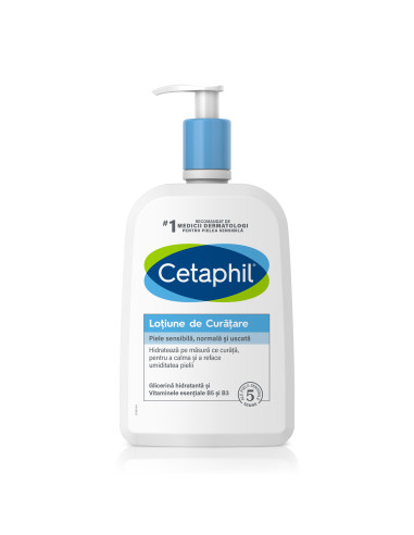 Lotiune de curatare pentru piele sensibila si uscata, 460 ml, Cetaphil - GELURI-DE-CURATARE - CETAPHIL