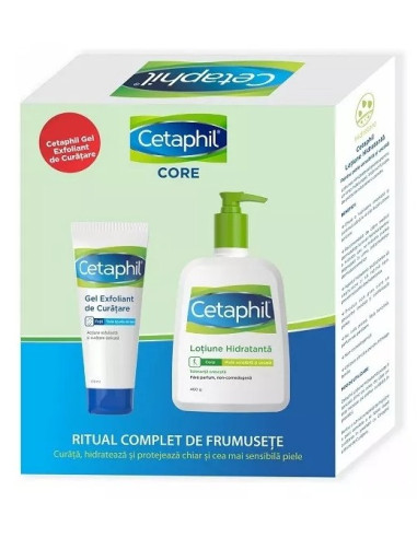 Cetaphil lotiune hidratanta 460ml + Cetaphil Extra Gentle Daily Scrub, 178ml Gratis - GELURI-DE-CURATARE - CETAPHIL