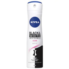 Nivea Deo Spray Feminin Invisible for Black&White Clear, 150ml